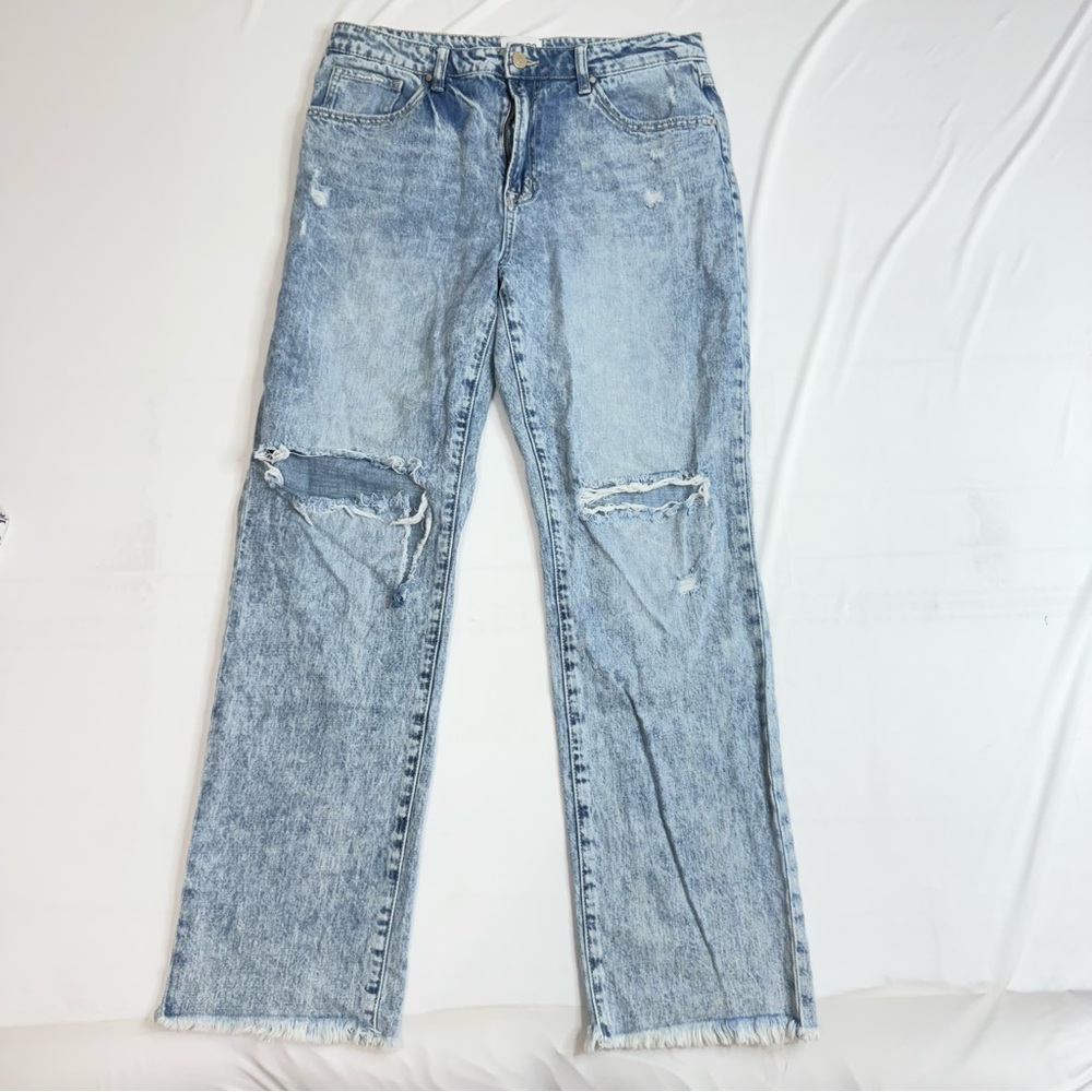 Insane Gene SIZE 11 Distressed Ripped Light Blue Women's Jeans‎ Grunge Y2K